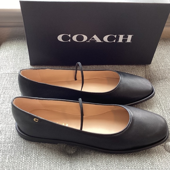 COACH Women's Emilia Mary Jane Ballet Flats, size 8 - Picture 1 of 13